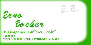 erno bocker business card